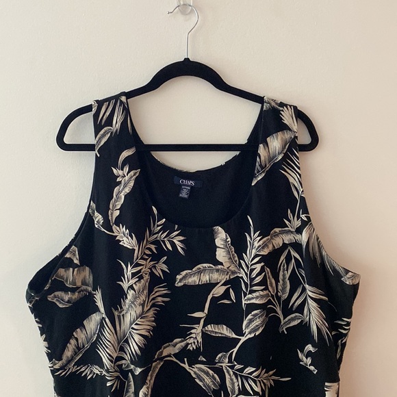 Tropical print cotton summer dress - midi length WITH POCKETS! - Picture 2 of 7